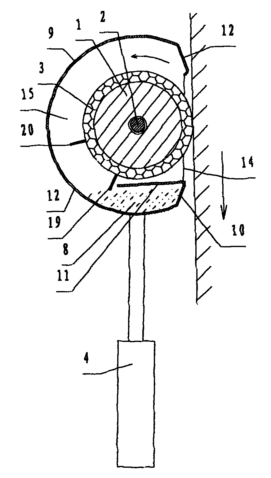 Roller-type dust collection blackboard brush and working method thereof