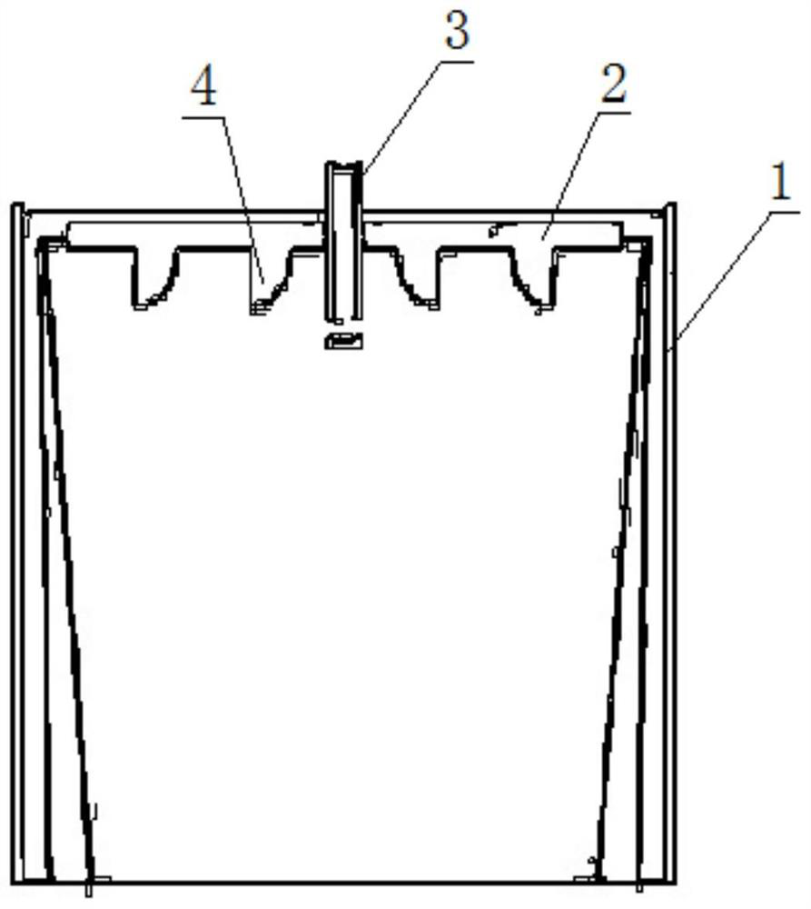 Isolating plate structure for continuous casting of molten steel