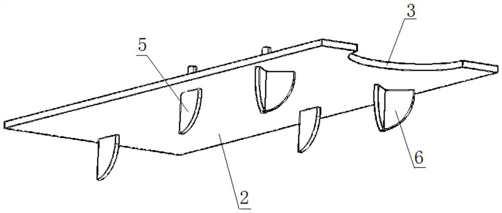 Isolating plate structure for continuous casting of molten steel