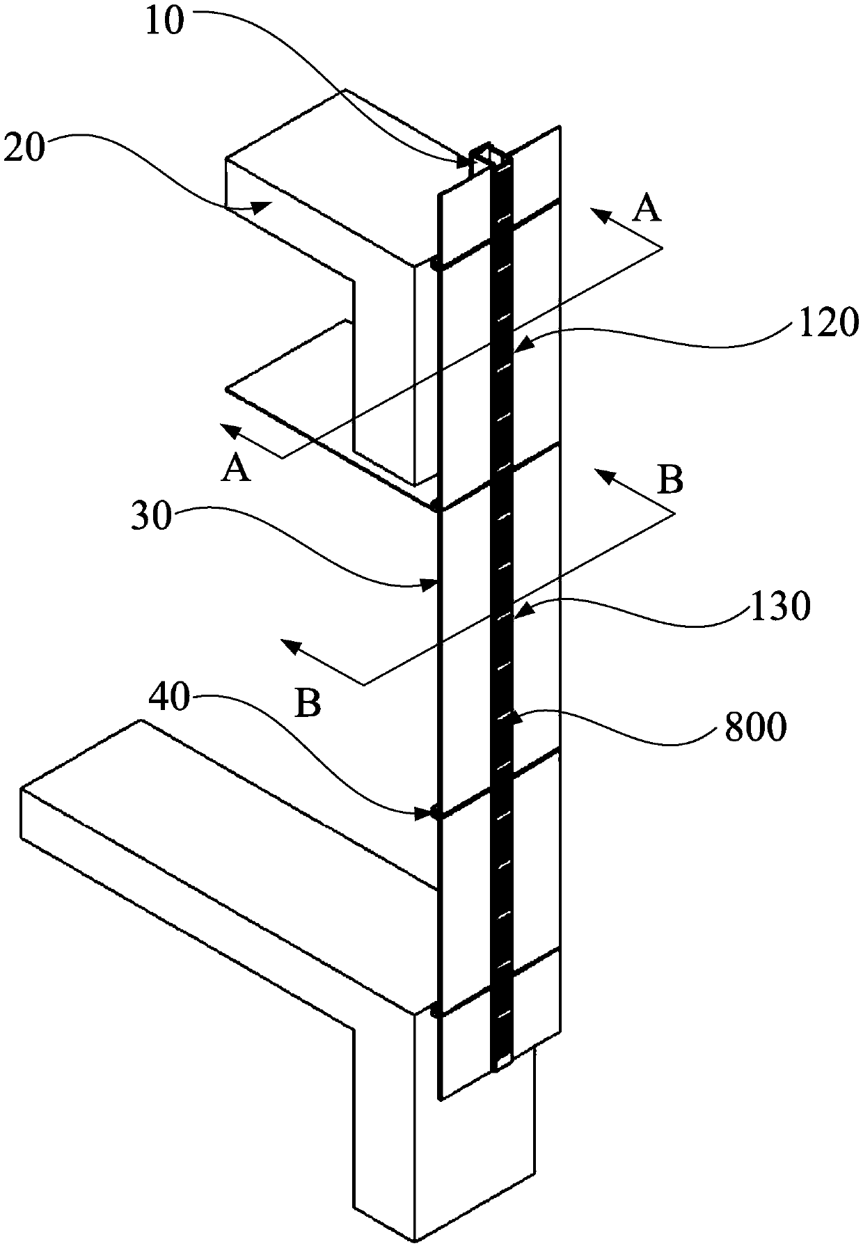 Building facade frame and building facade system