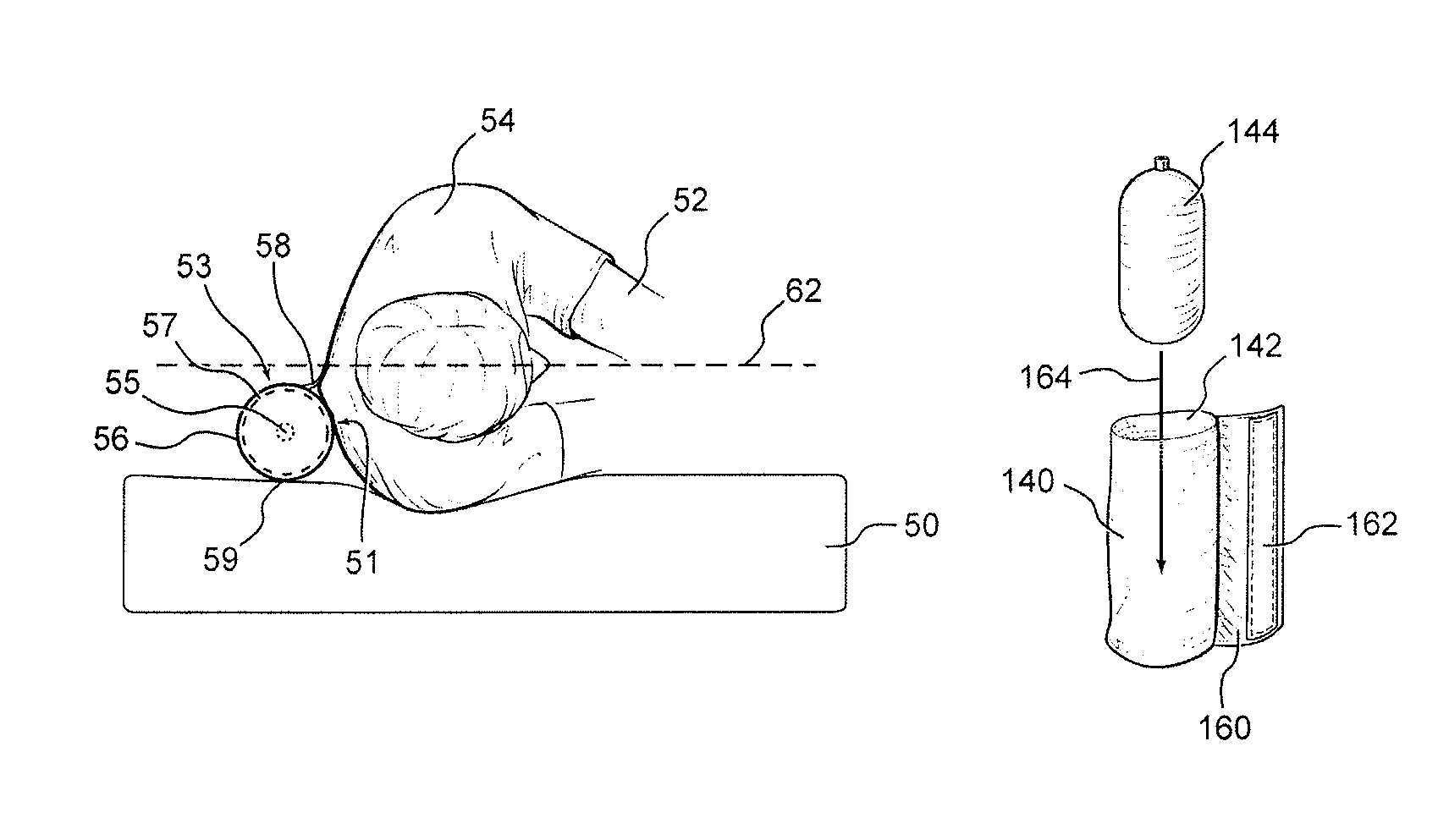 Suspended back pillow for sustaining a side sleeping position