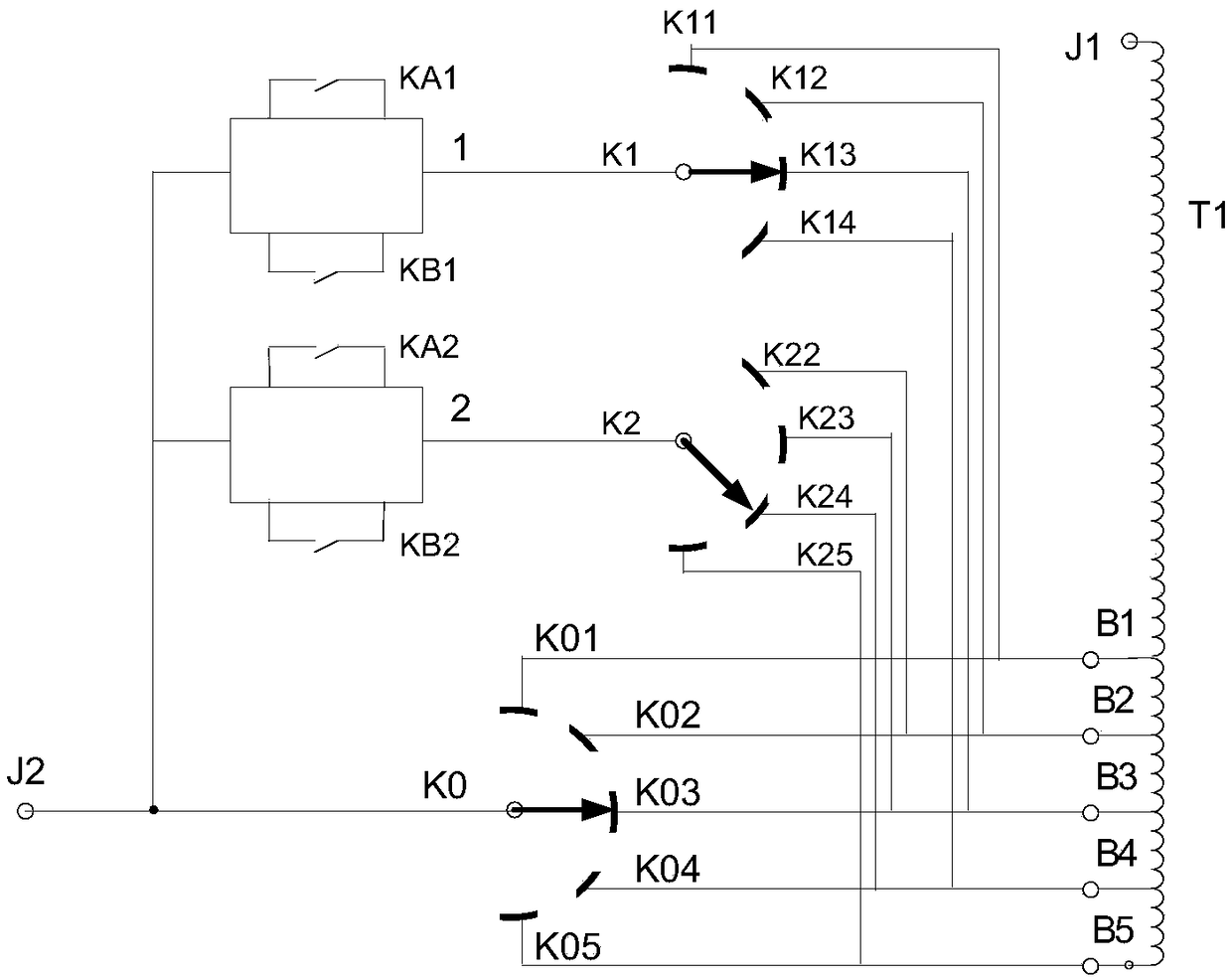 On-load tap changer and method thereof