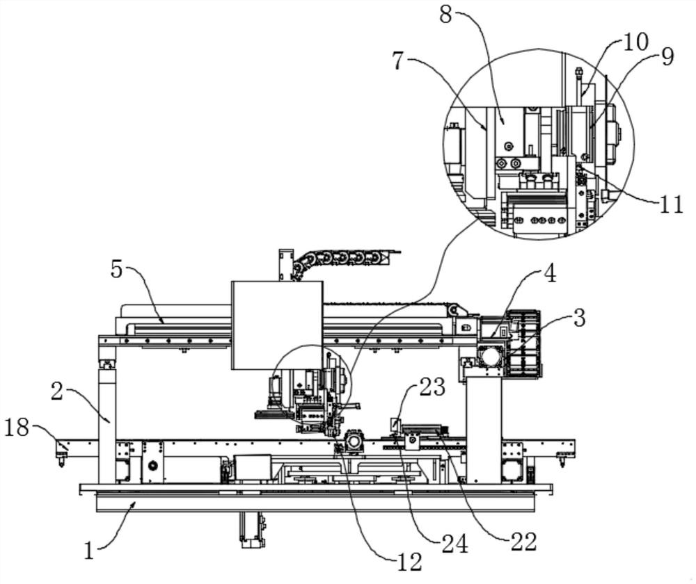 Adhesive tape attaching machine for PCB (printed circuit board) processing