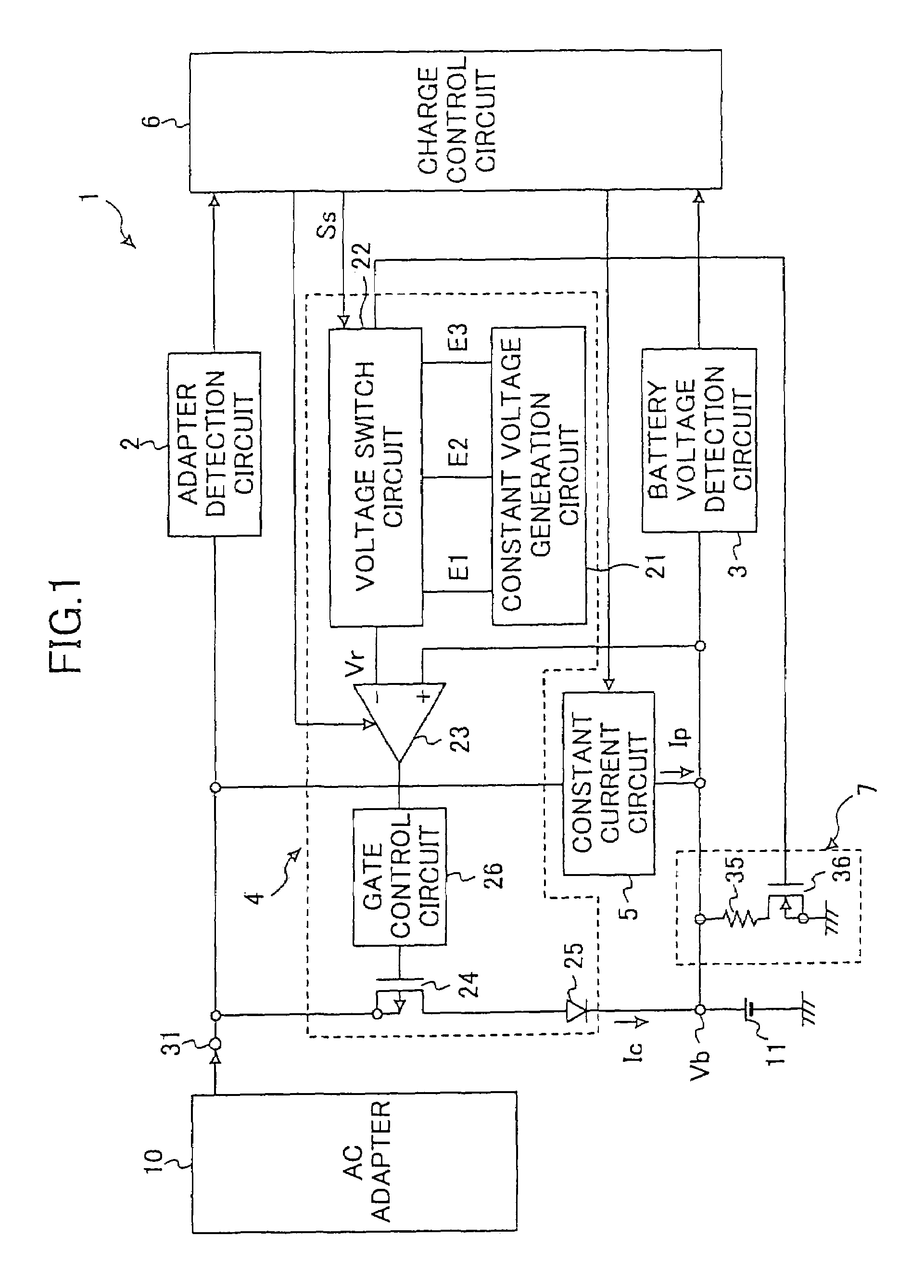 Charging circuit for secondary battery