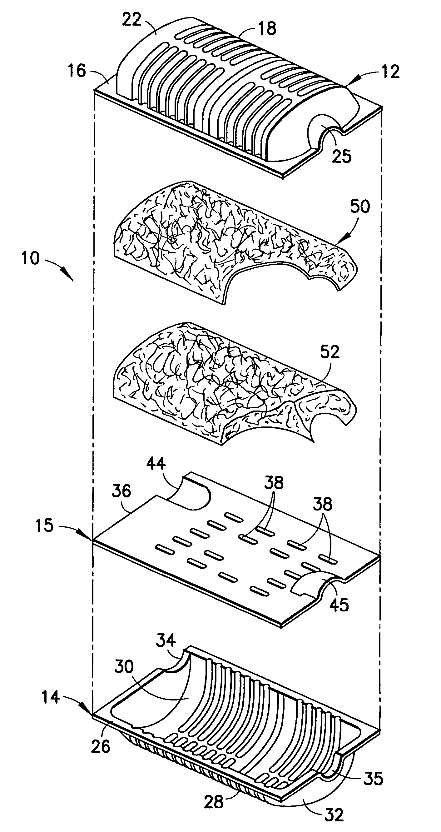 Muffler with internal heat shield