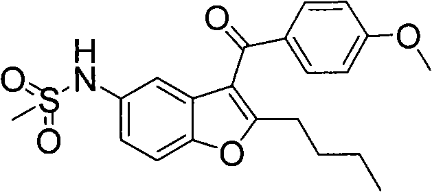 Intermediate and method used for preparing dronedarone