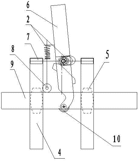 Artificial auxiliary handheld litchi tree girdling device achieving variable-diameter branch clamping through spring plates