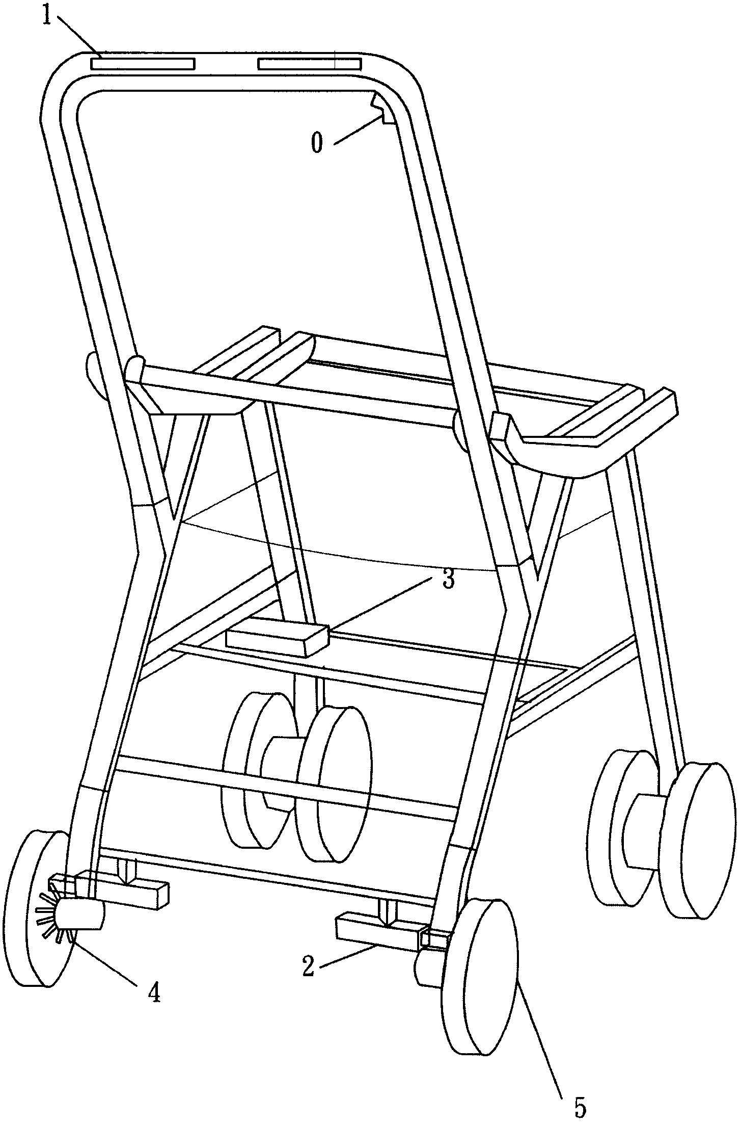 Touch induction type baby carriage intelligent braking device