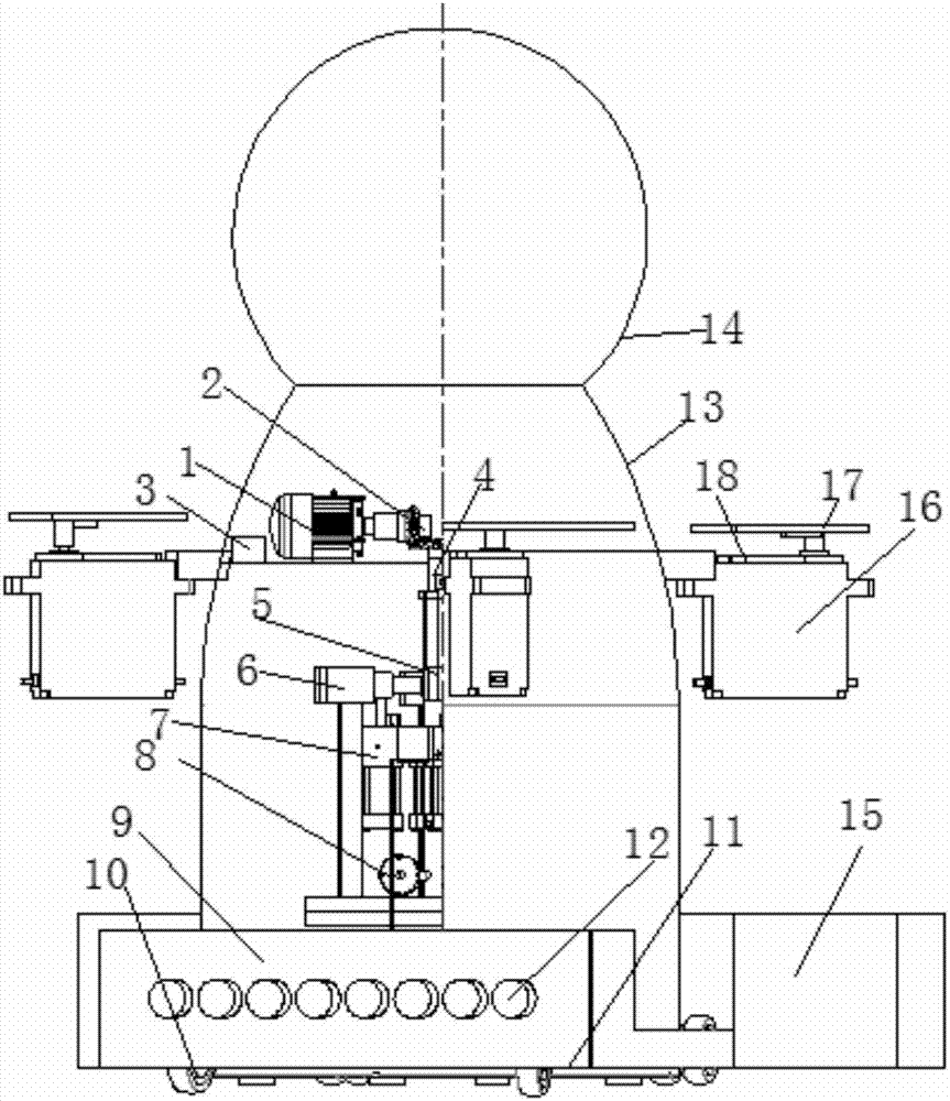 Full-automatic household solar charging mopping-drying integrated robot