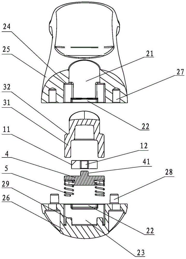 Push cookware removal handle