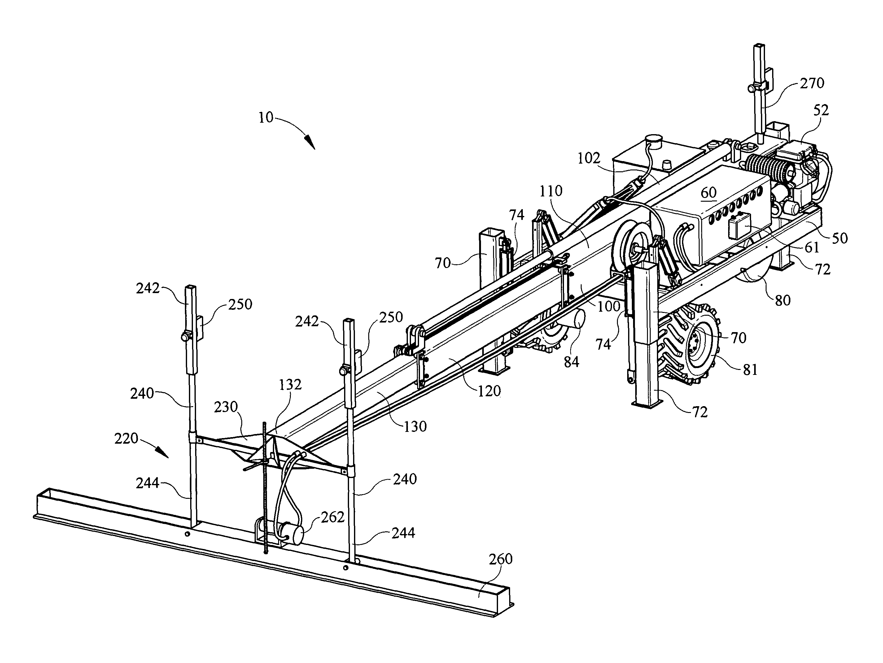 Apparatus for screeding concrete