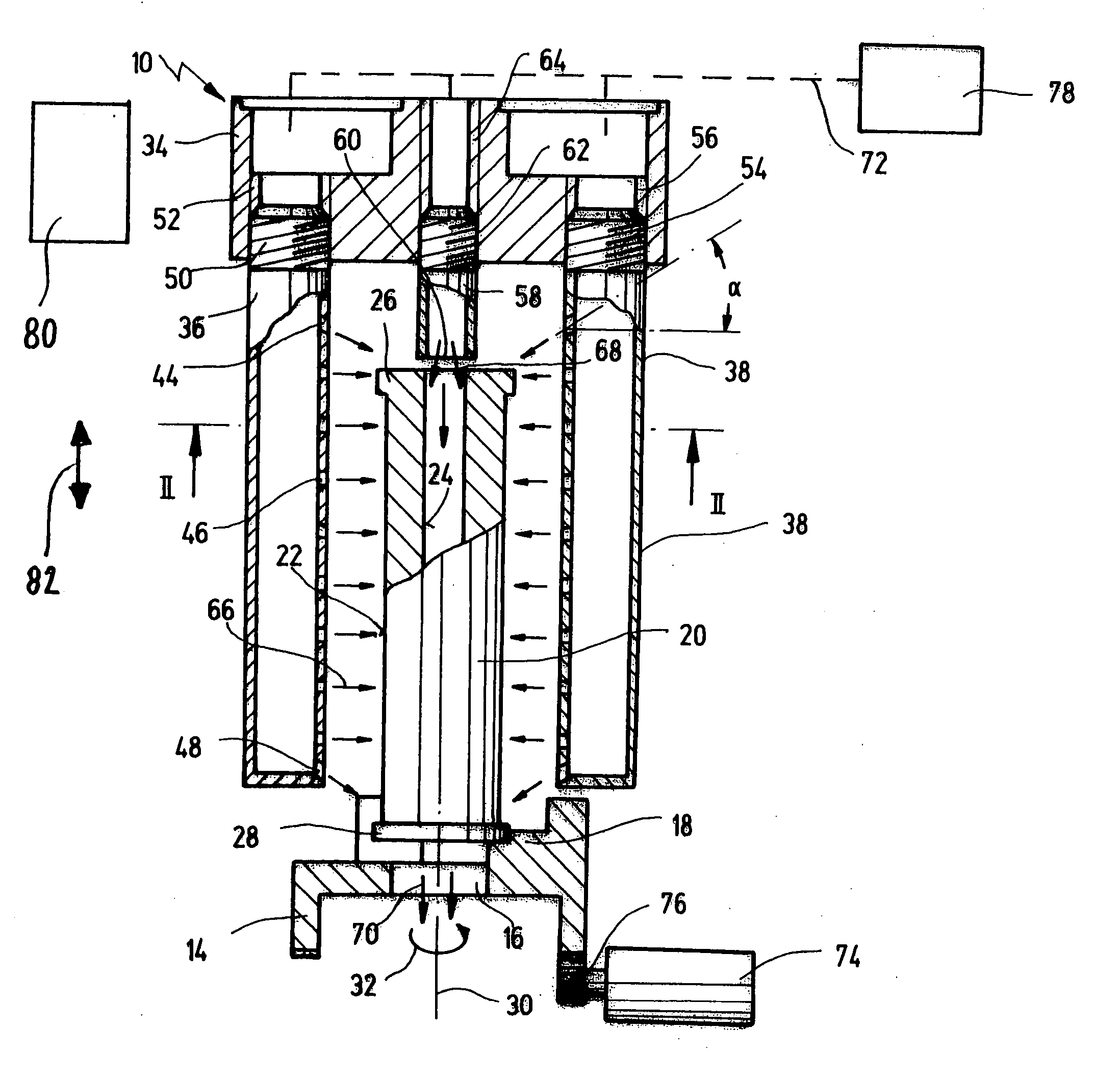 Device and method for thermally pre-stressing elongated hollow objects