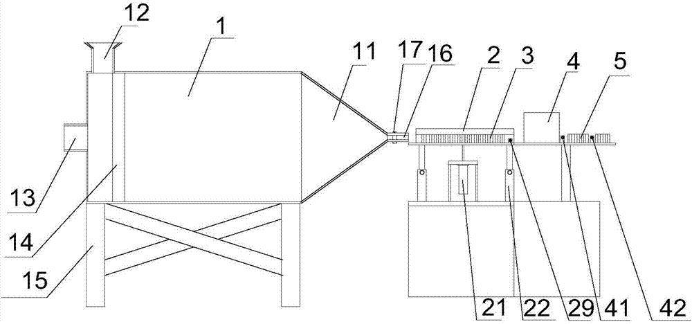 Automatic filling device for sausages