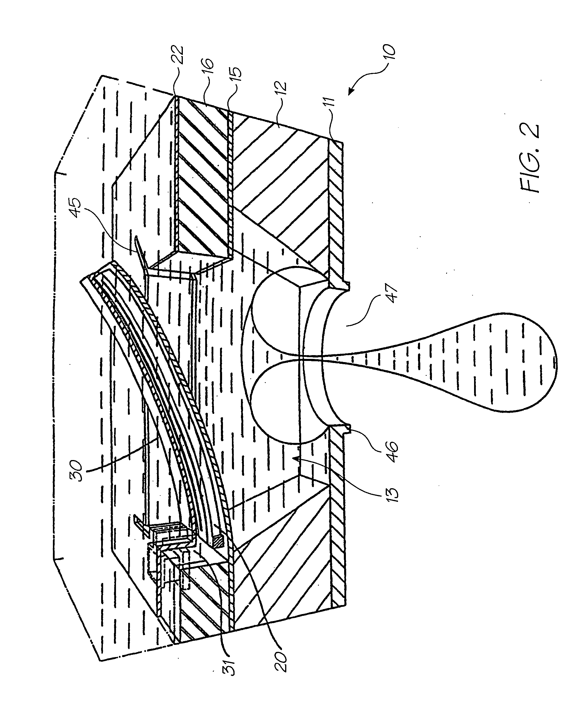 Printhead integrated circuit with low droplet ejection velocity