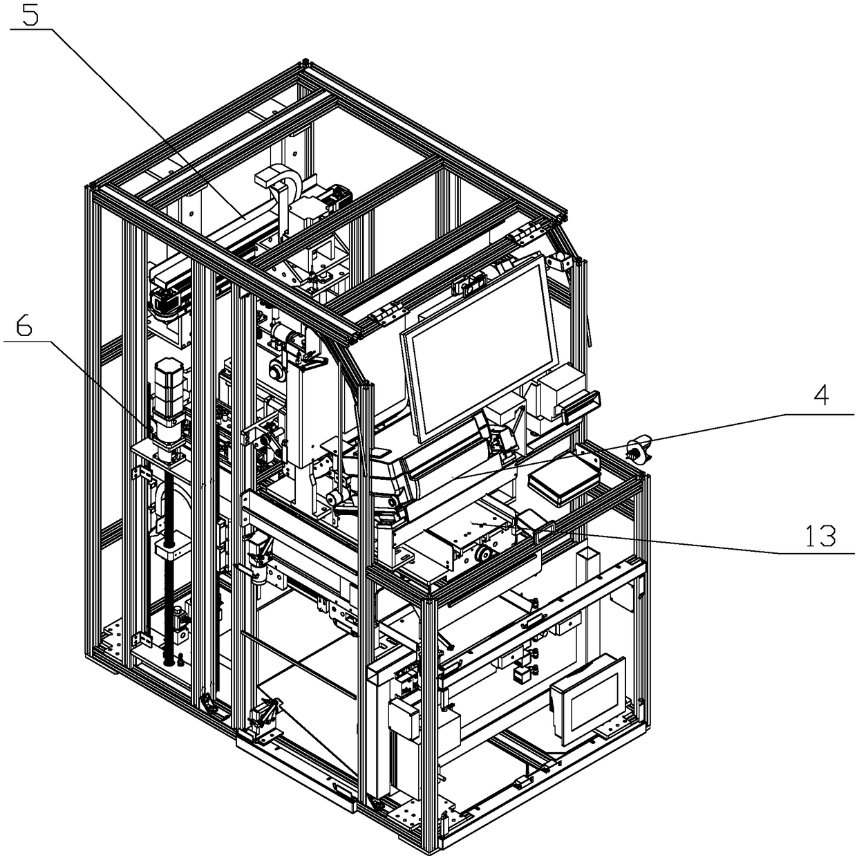 File scanning, packing and labeling machine