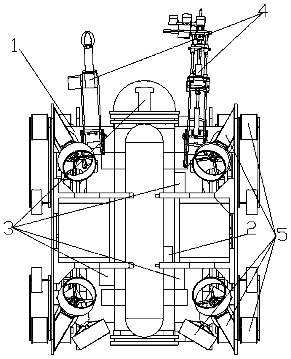 A multifunctional six-track underwater robot