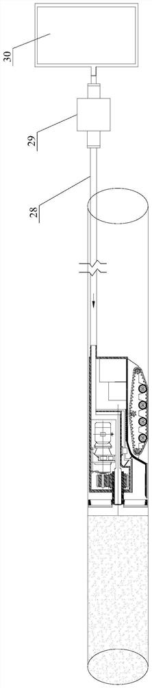 Device for dredging blockage body of tunnel drainage pipe in combination with chemical solvent