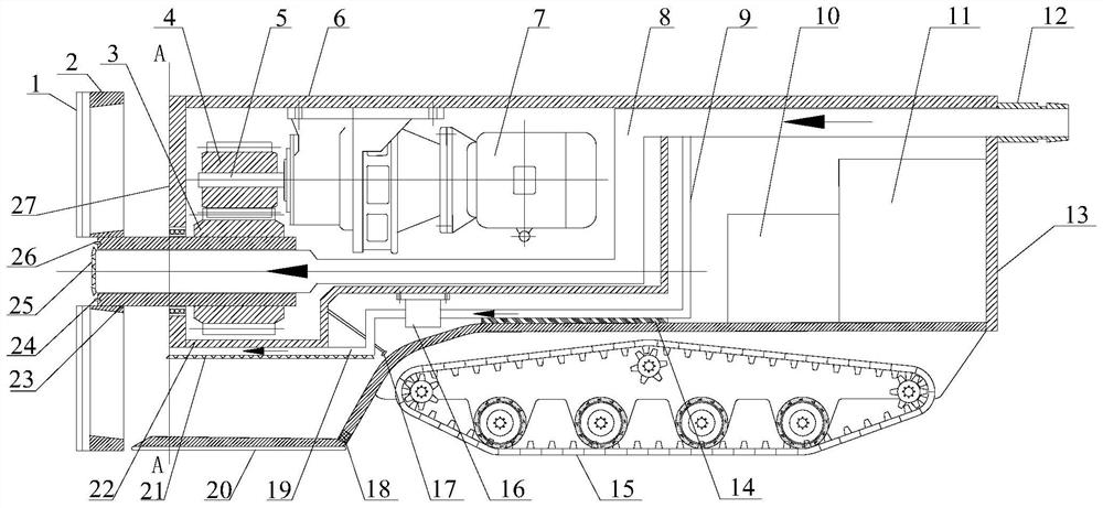 Device for dredging blockage body of tunnel drainage pipe in combination with chemical solvent