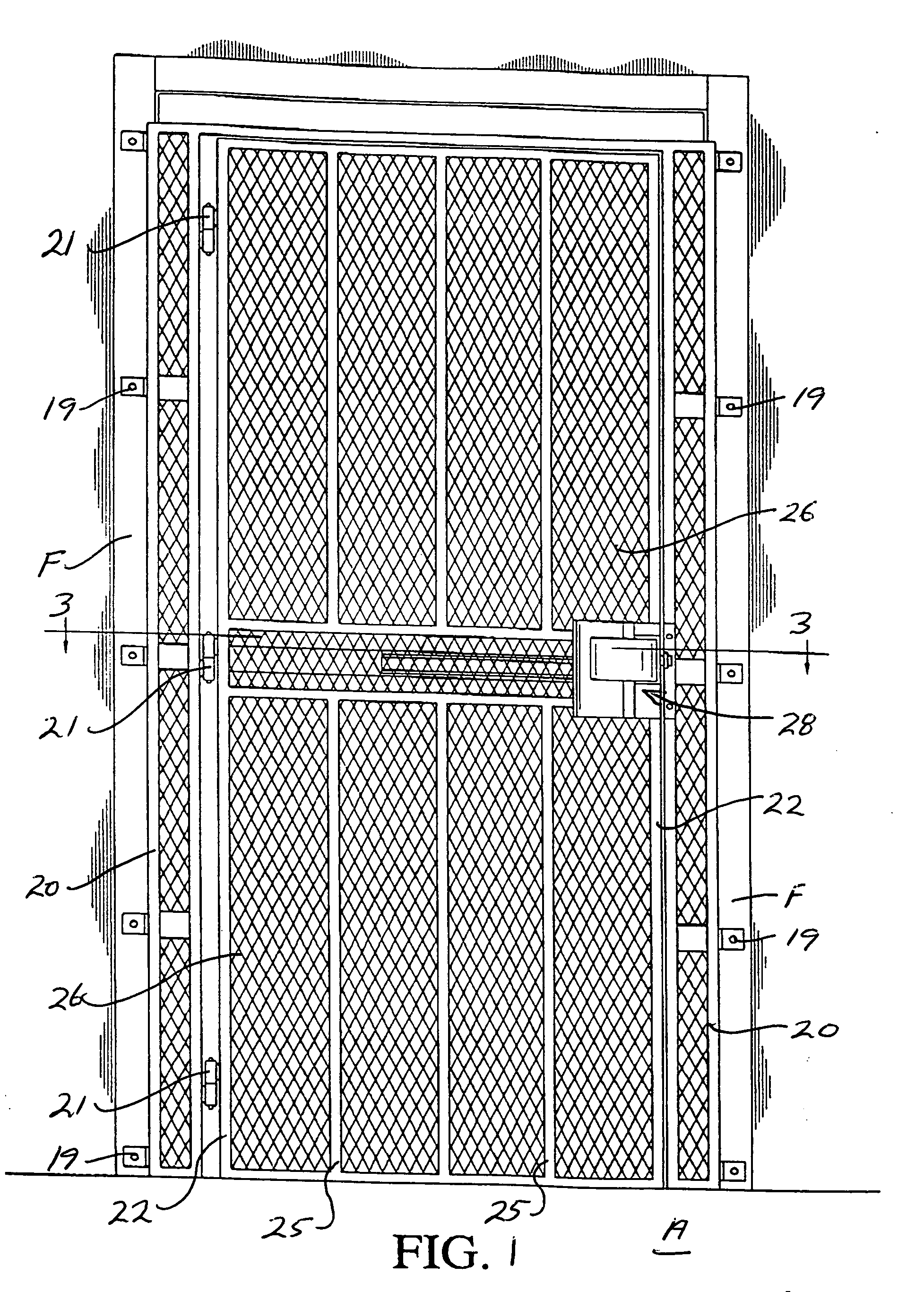 Emergency exit security gate