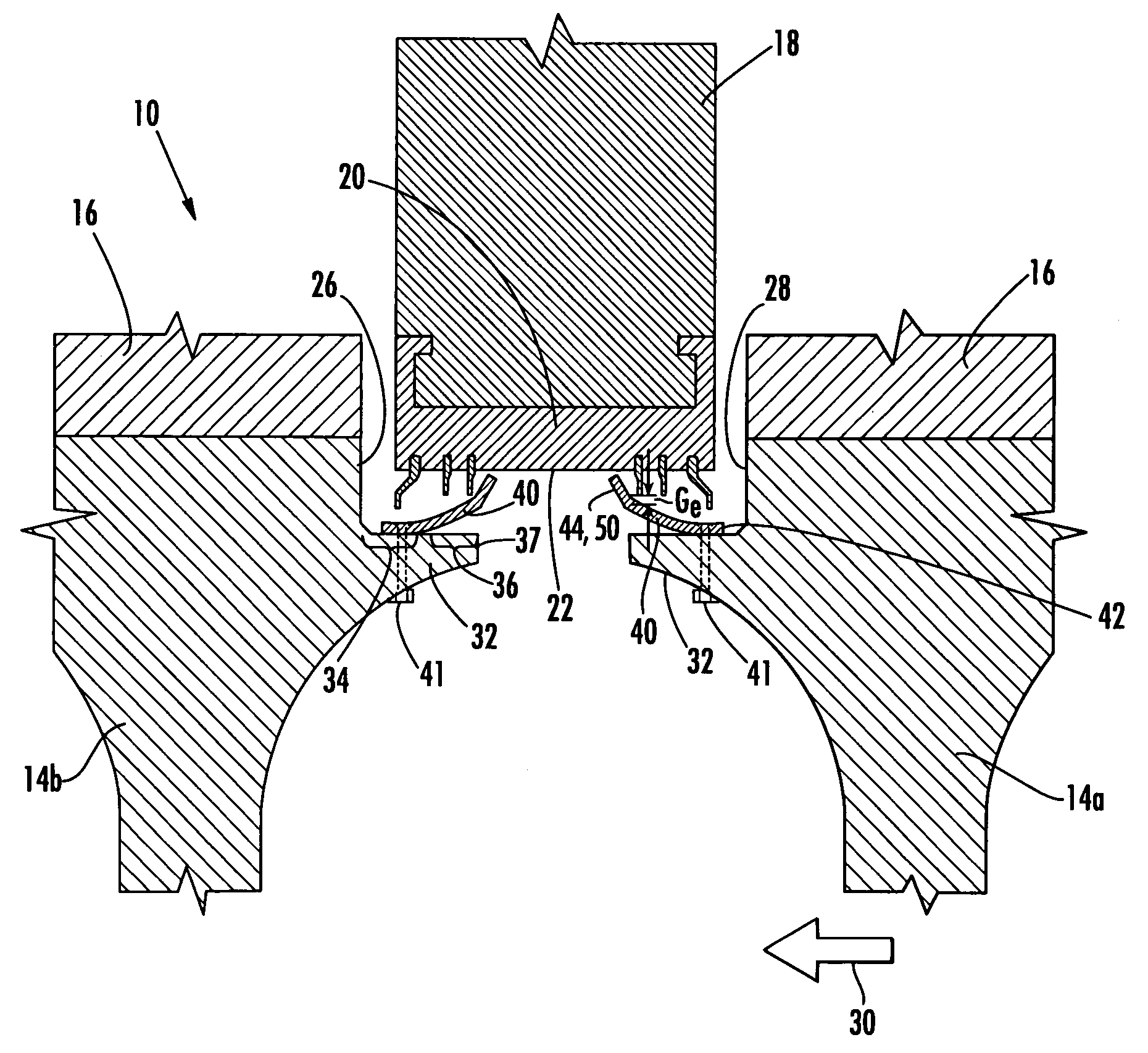 Compressor system with movable seal lands