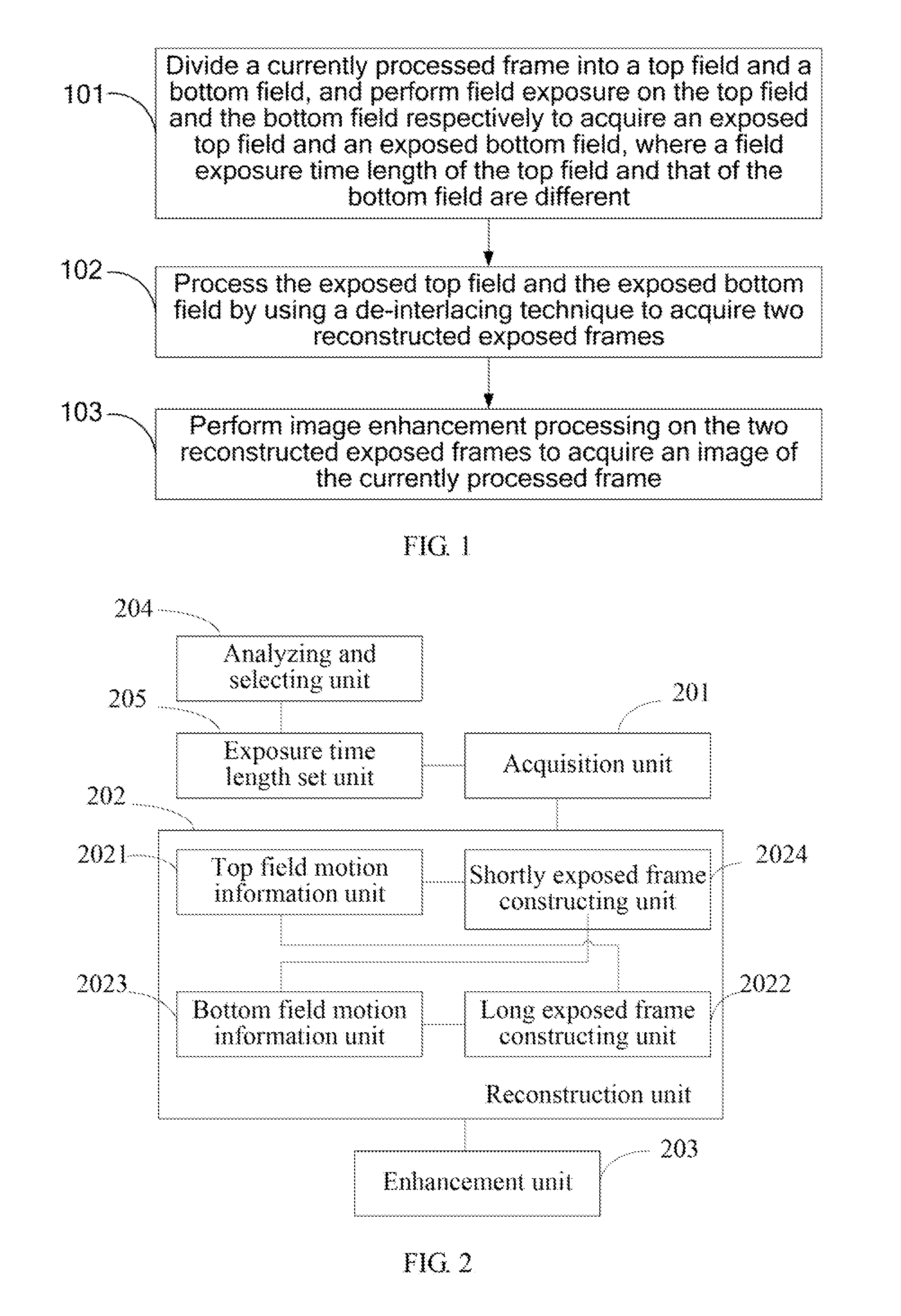 Method and device for video processing using a neighboring frame to calculate motion information