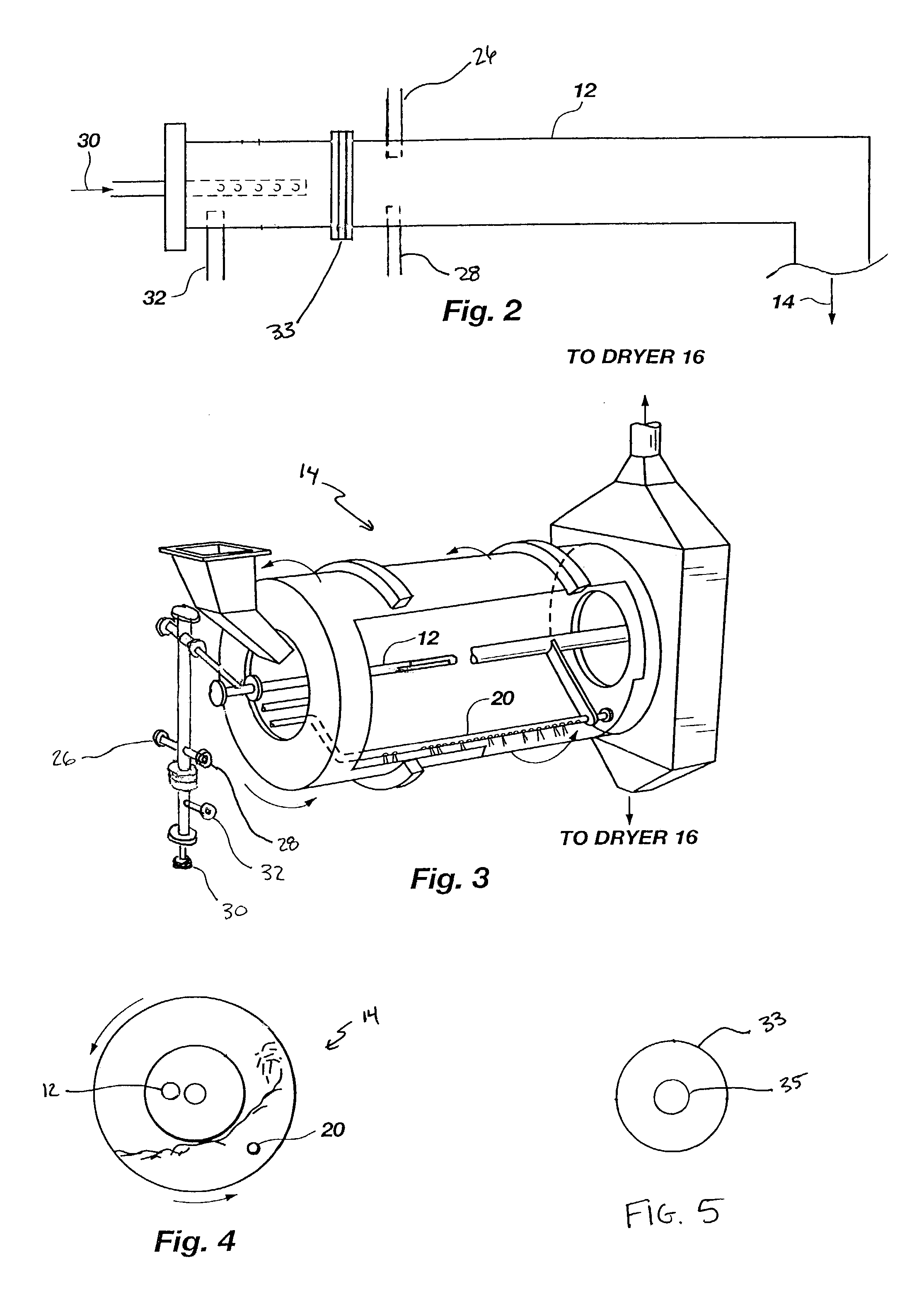 Organic recycling with a pipe-cross or tubular reactor