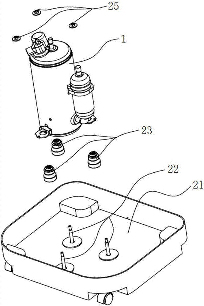 Compressor protection device and compressor system