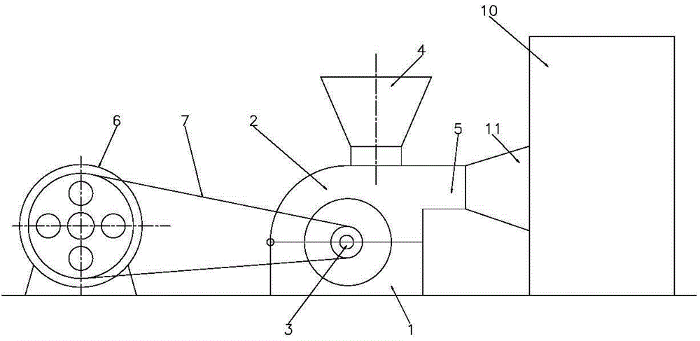 Dustproof type tea leaf hammering and cutting device