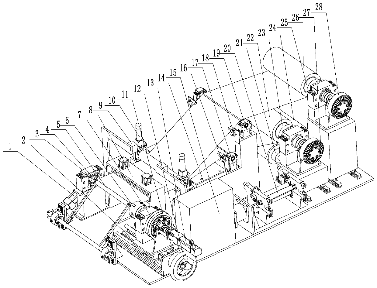 Double-layer foil winding machine for preparing superconducting wire