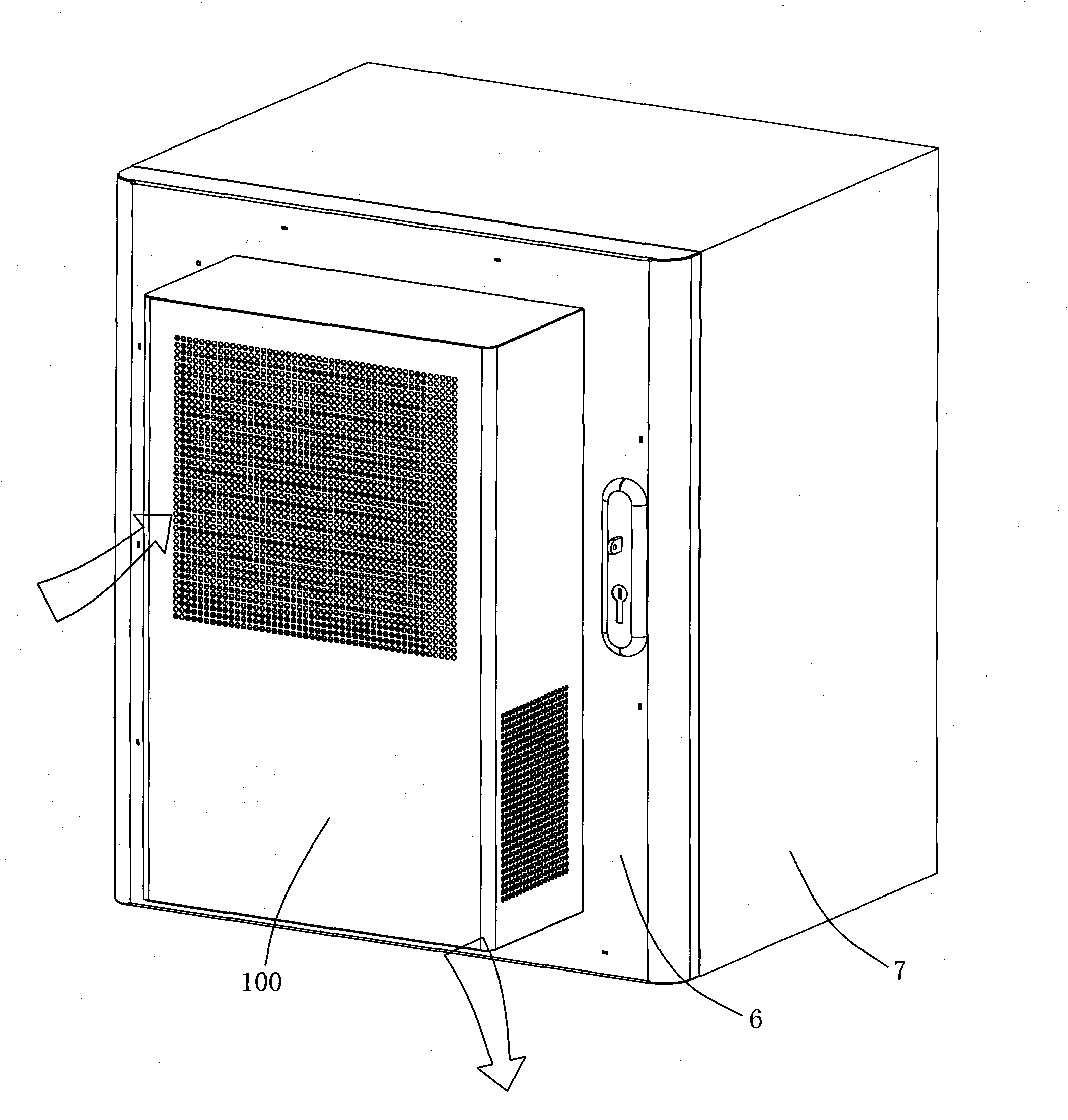 Air conditioner of machine cabinet