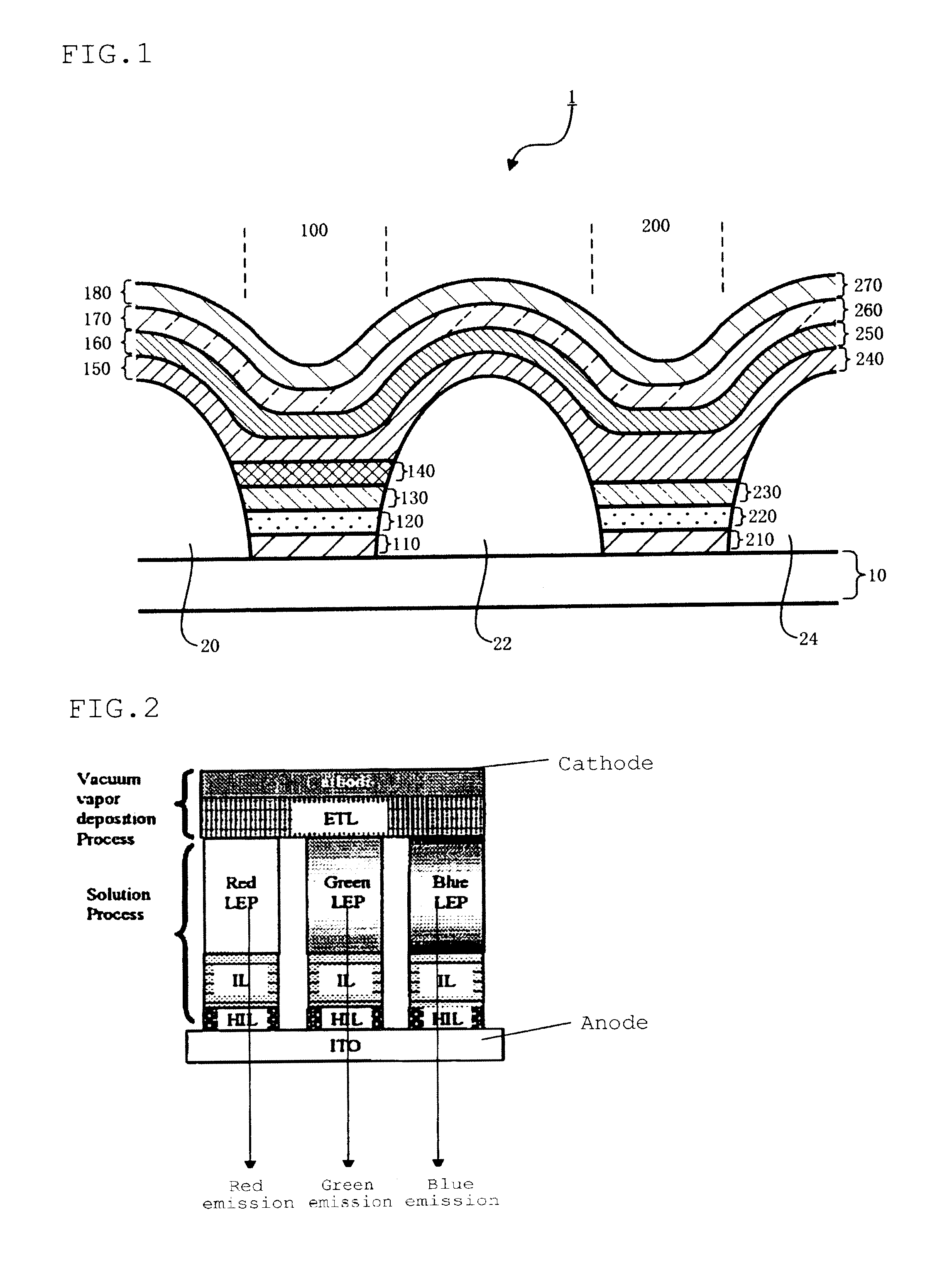 Organic el multi-color light-emitting device