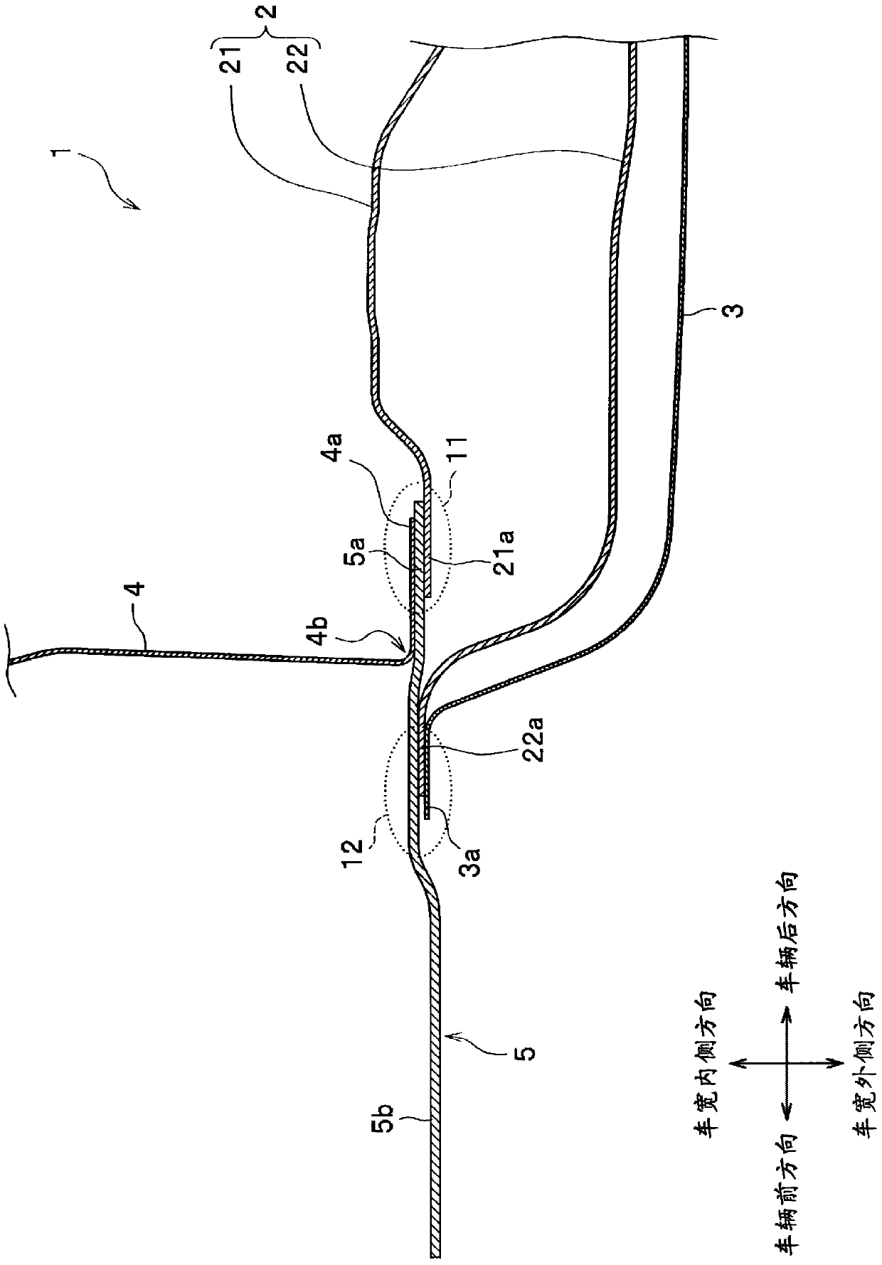 Vehicle body front portion structure, and vehicle body assembly method