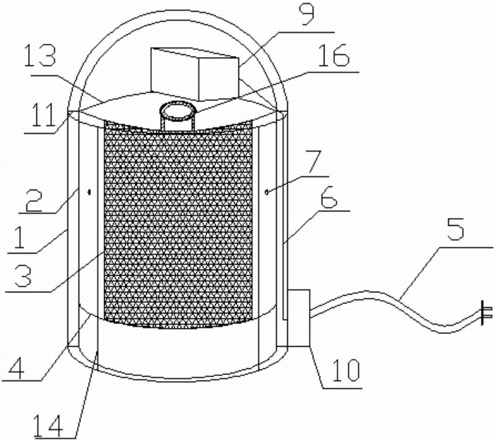 Mosquito killing lamp device