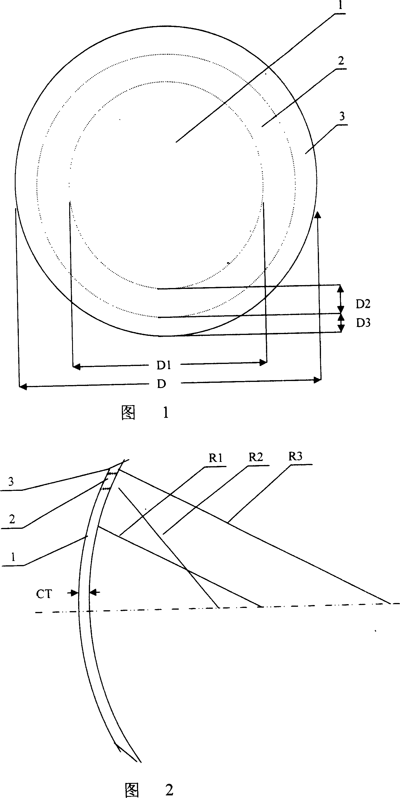 Therapeutic hard air-permeable cornea contact mirror