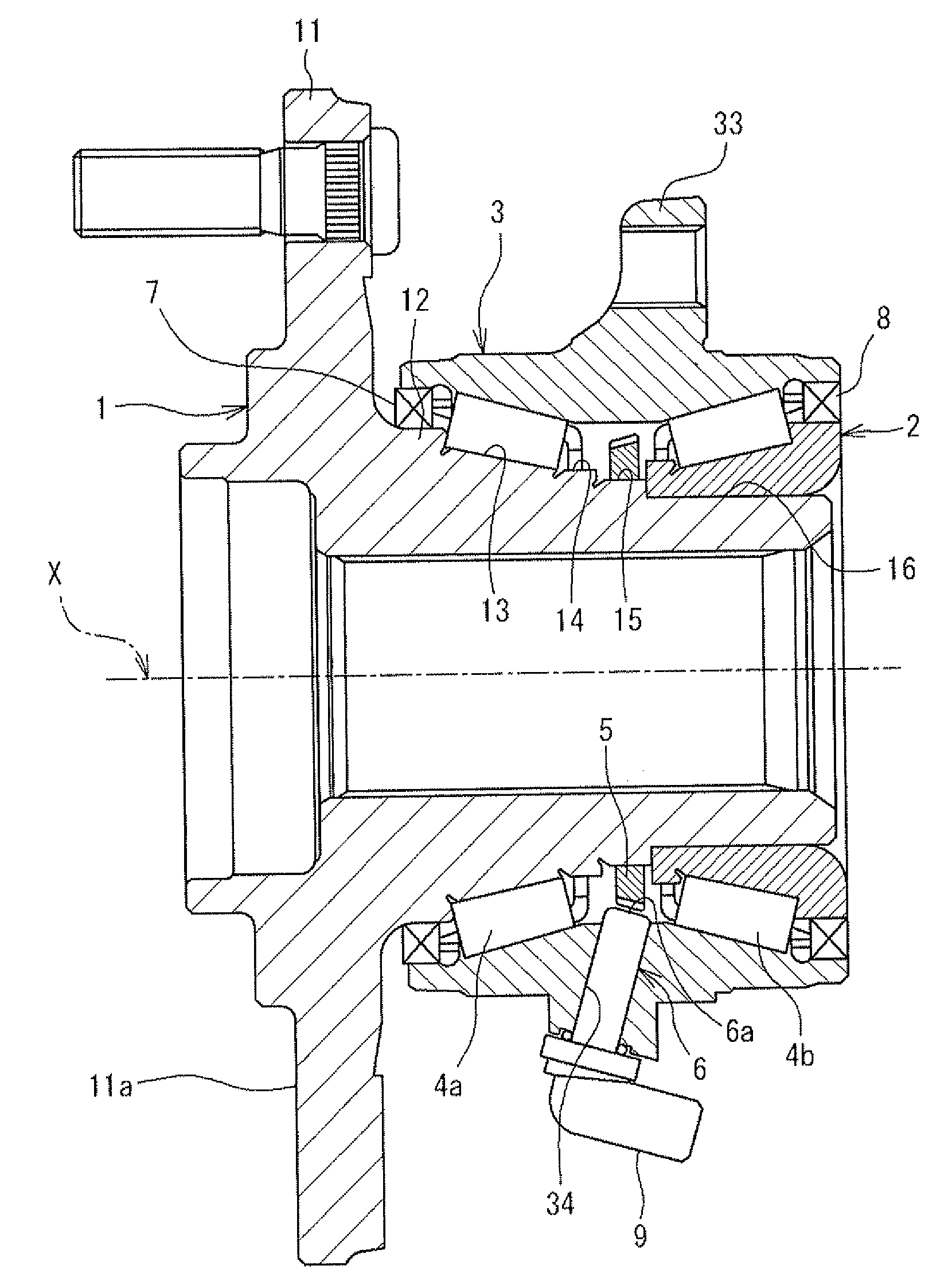 Vehicle bearing device