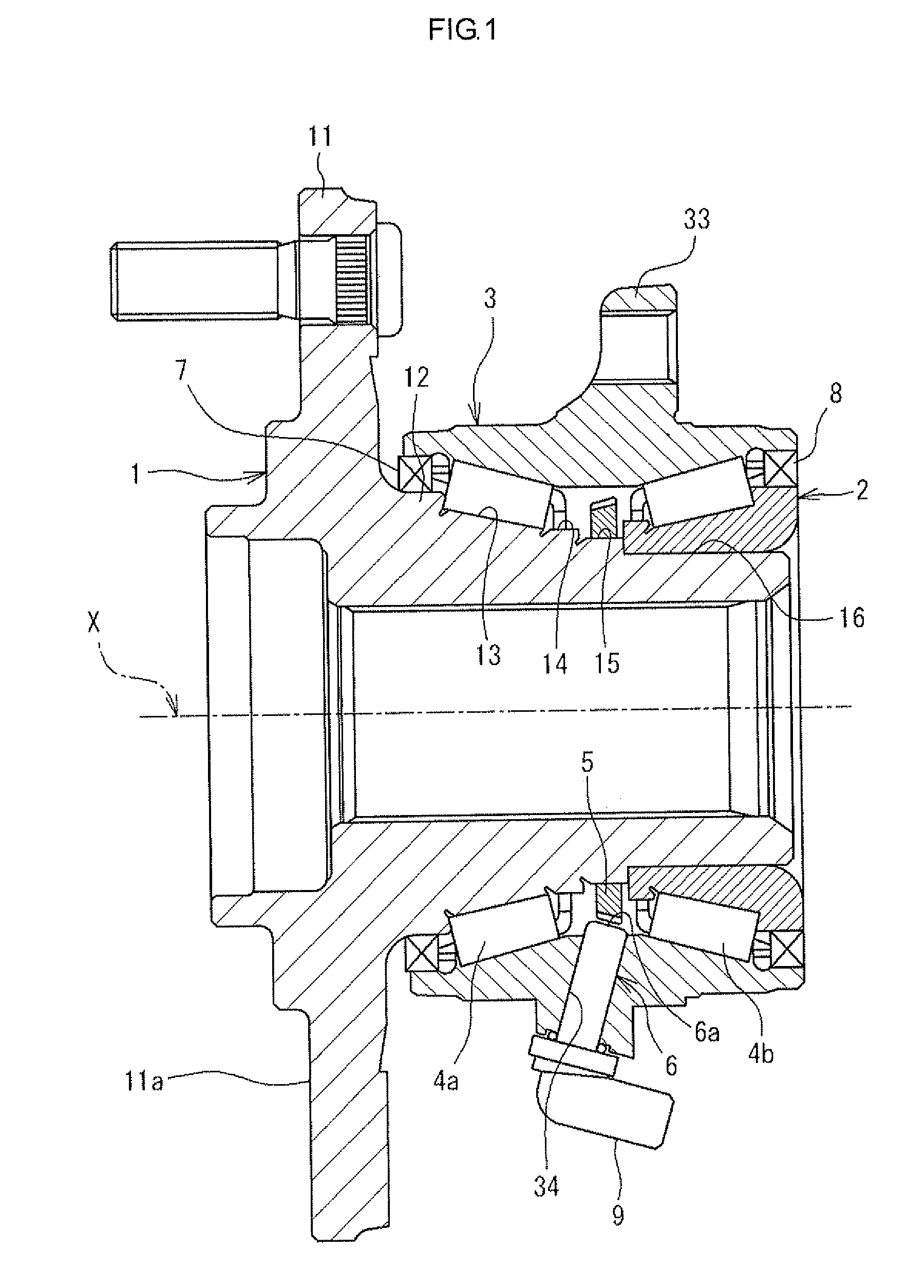 Vehicle bearing device