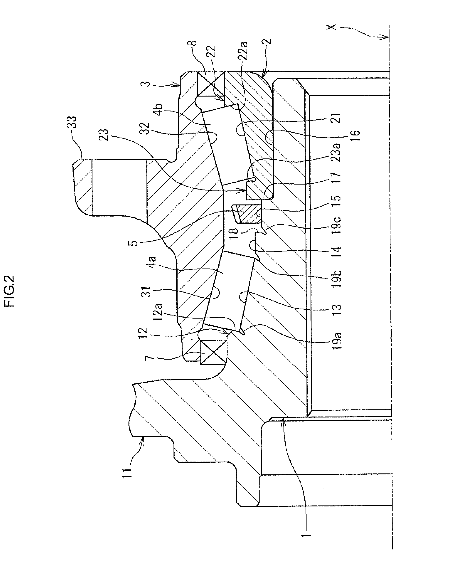 Vehicle bearing device