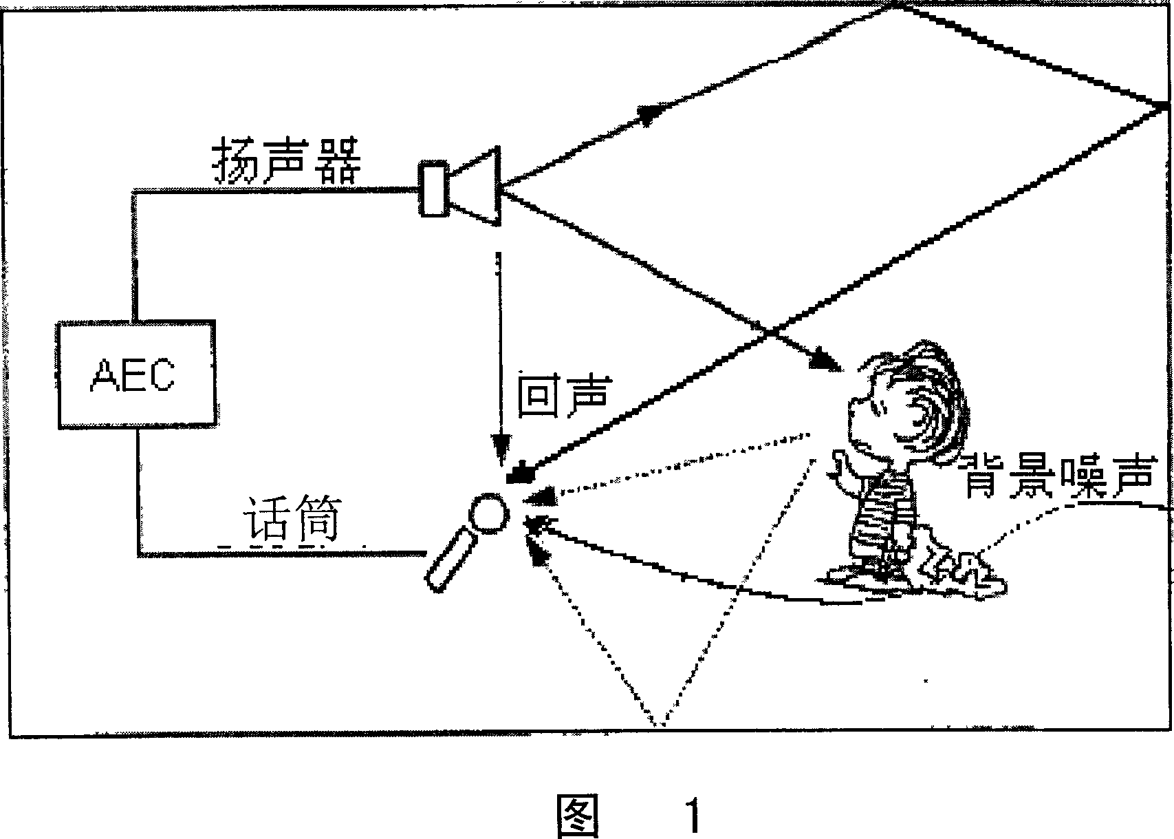 Acoustic echo removing method