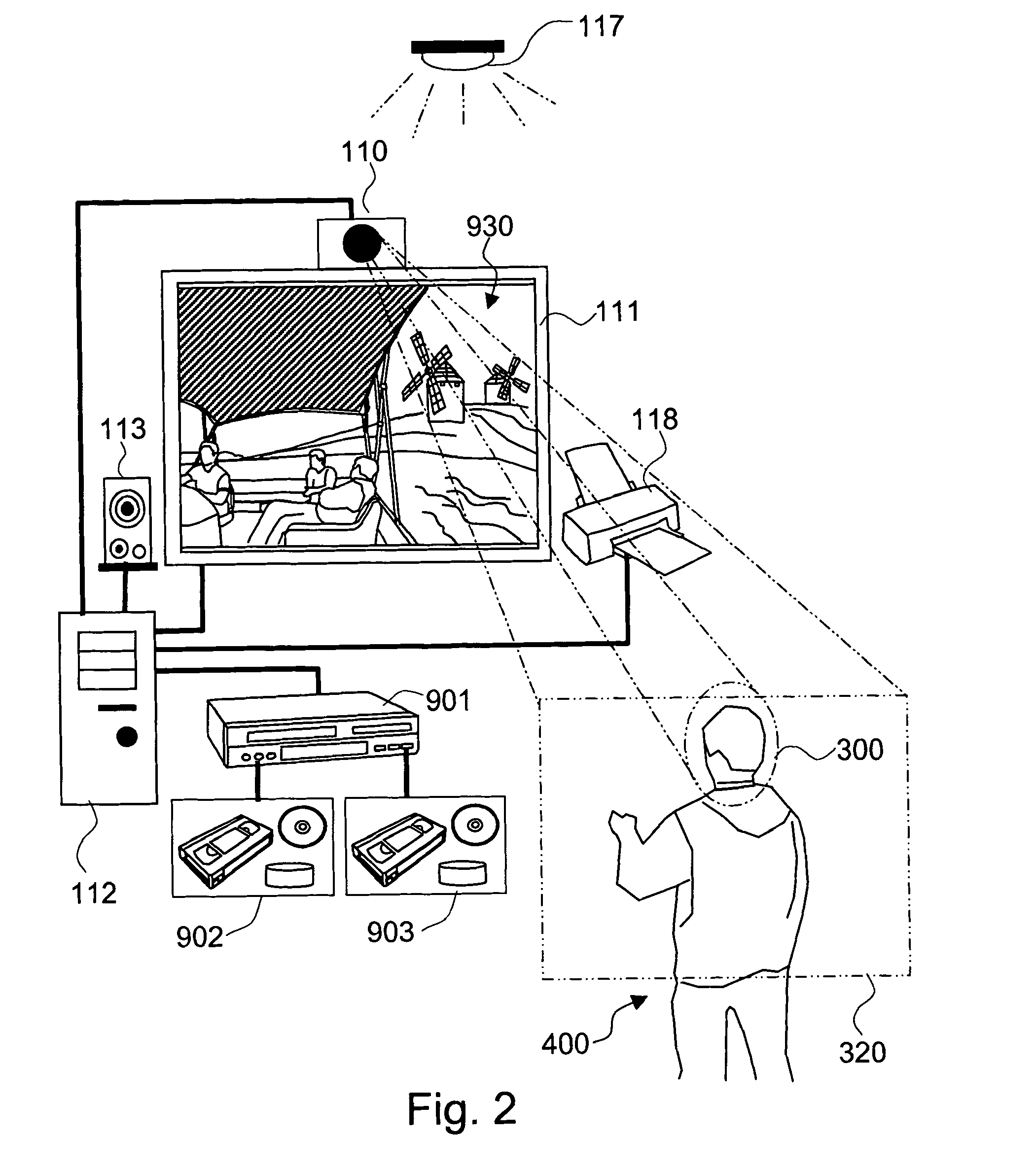 Method and system for immersing face images into a video sequence