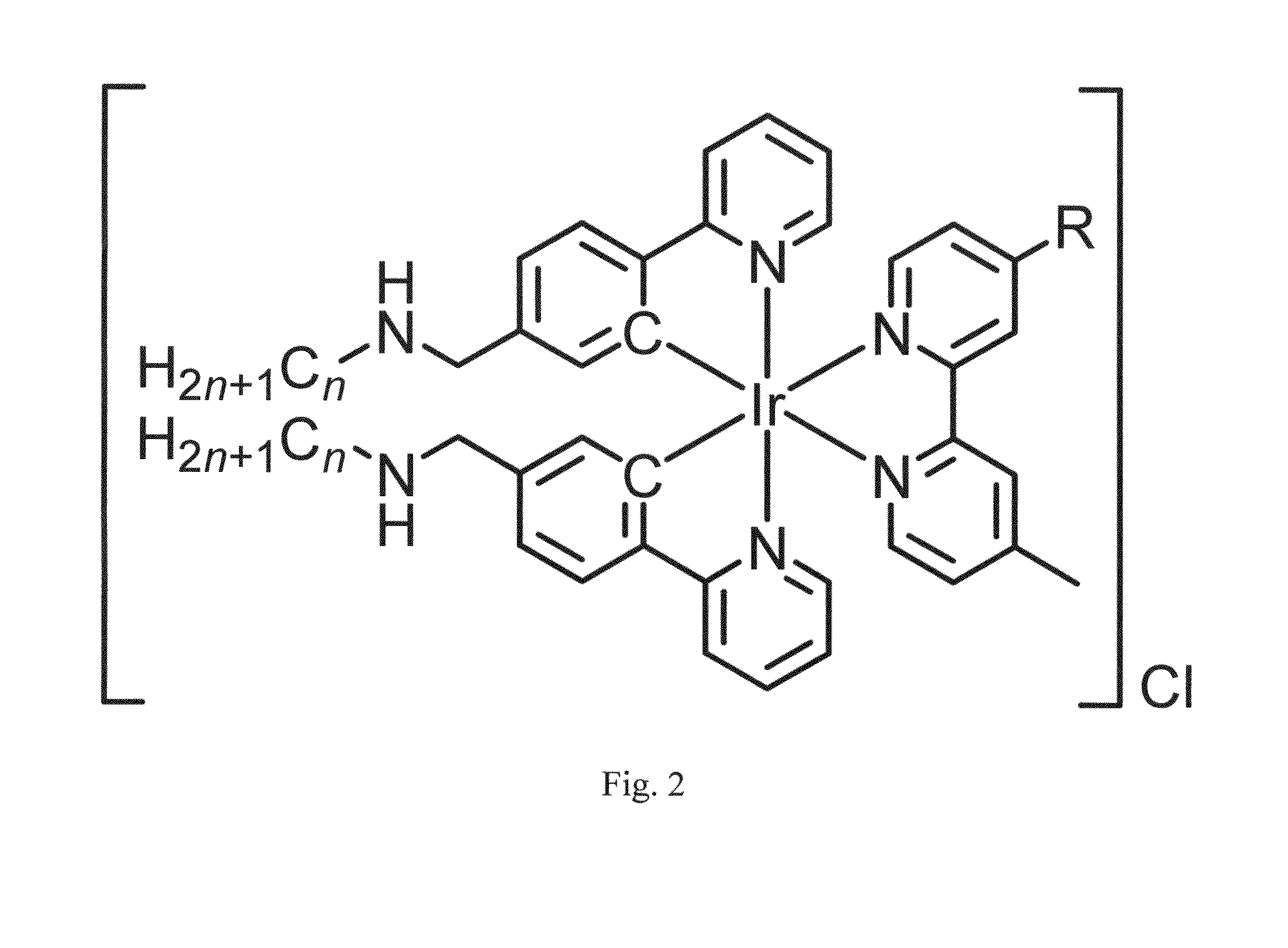 Membrane staining dyes containing phosphorescent transition metal polypyridine complexes