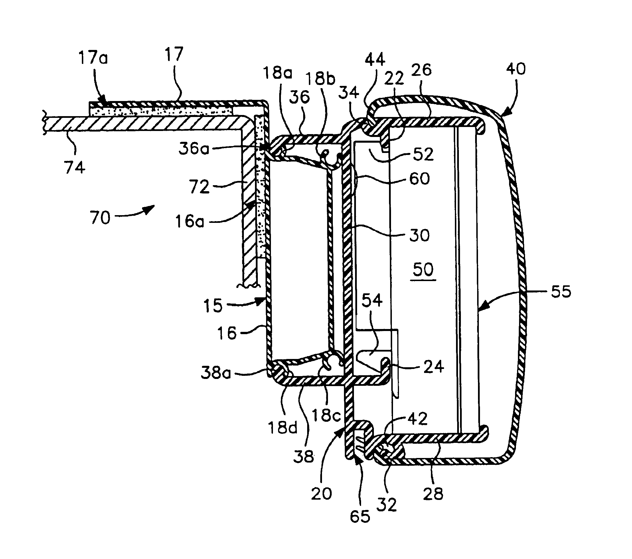 Label holder for electronic labeling devices