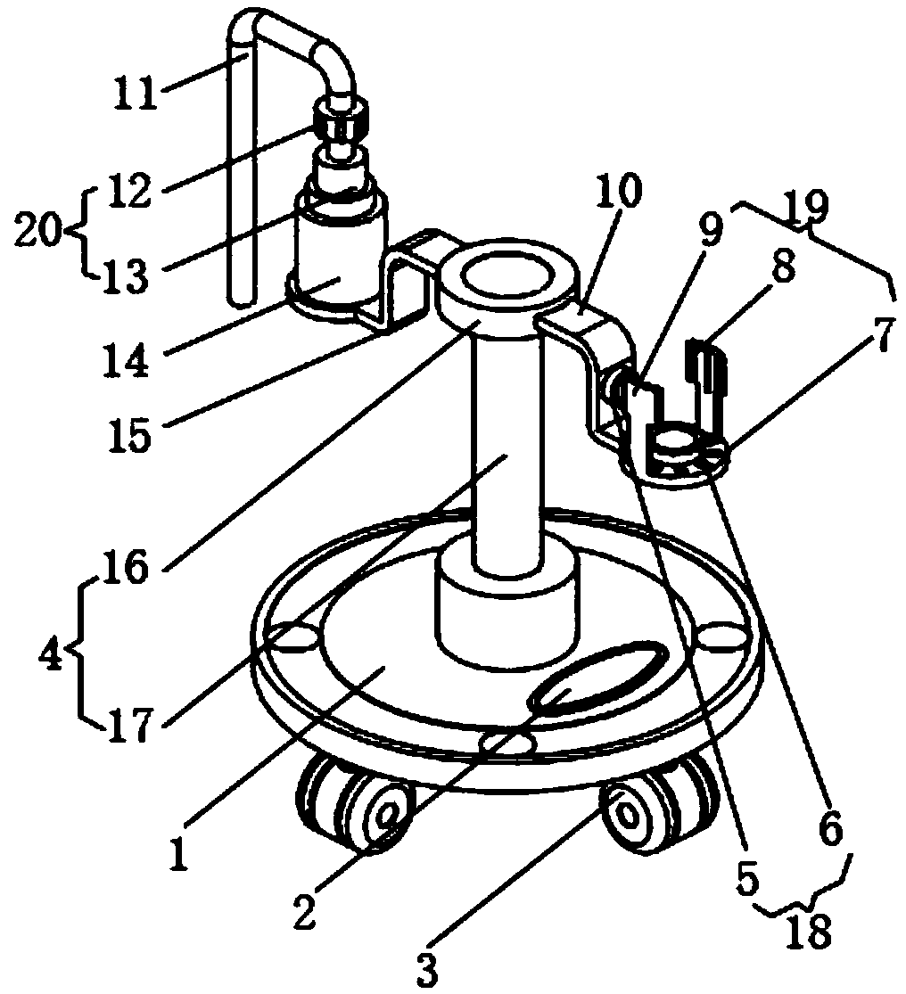 Comprehensive nursing device for breathing and infusion of internal medicine department