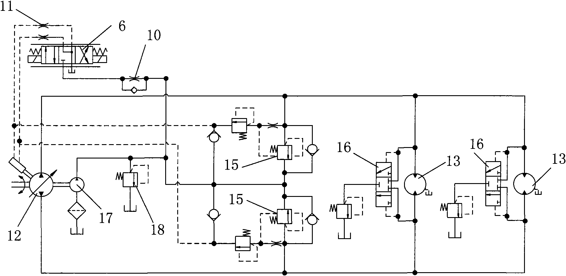 Power matching control system for novel energy-saving double-drum vibratory roller