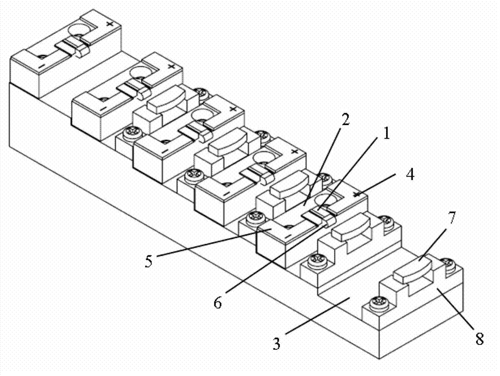 Single-tube semiconductor laser combining structure