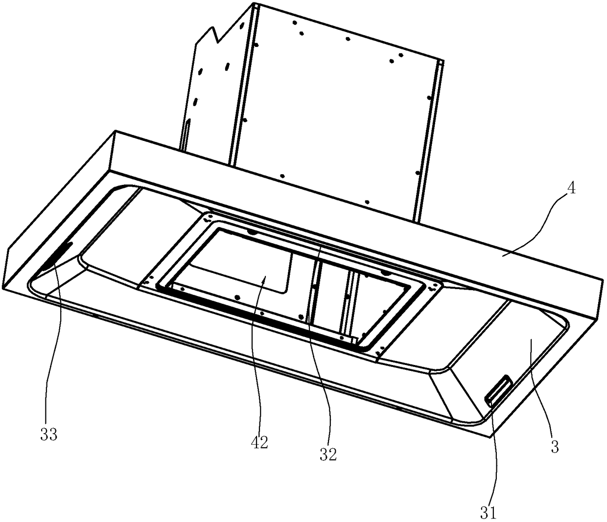 A push flow mechanism and flow push method for range hood