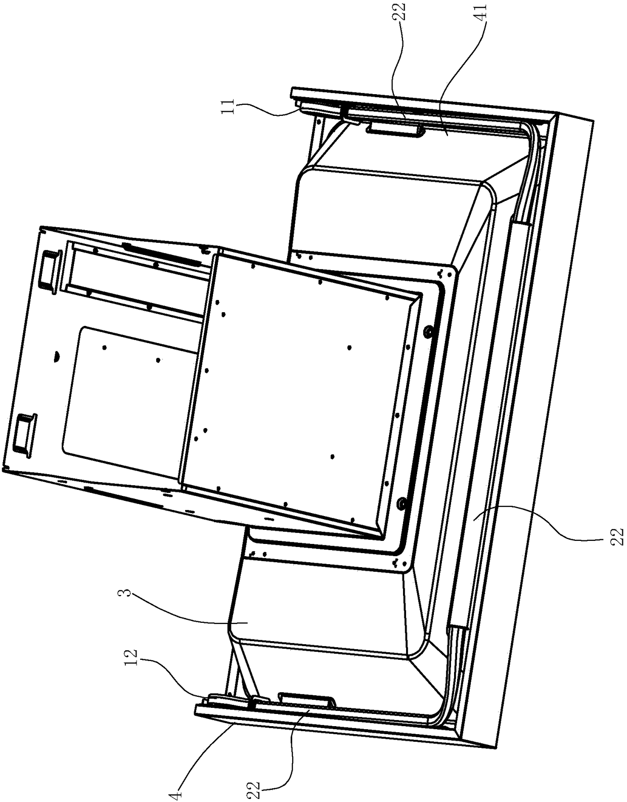 A push flow mechanism and flow push method for range hood