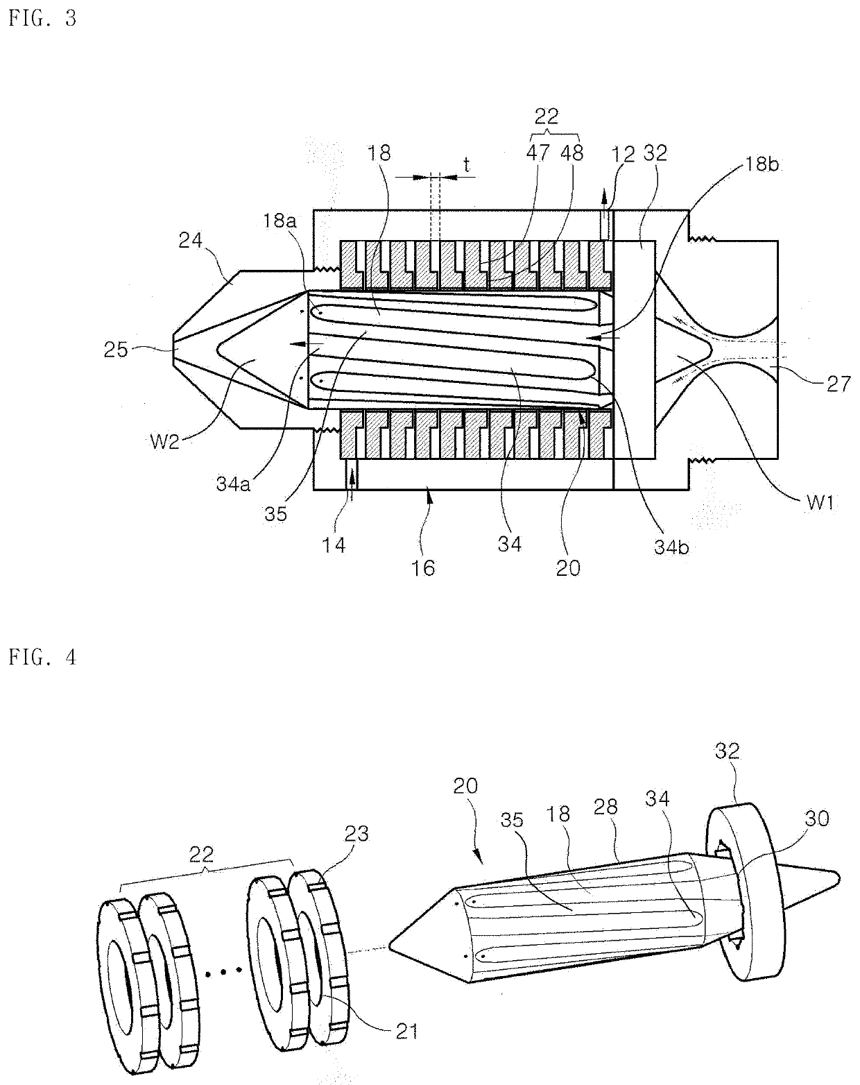 Facility for forming wood plastic composite with microwave and degassing device