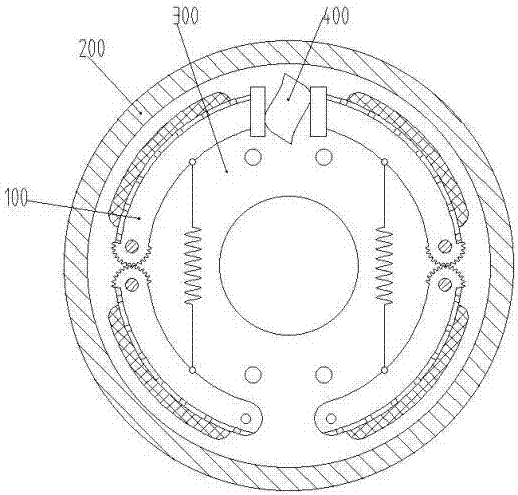 Multi-section brake shoe for drum brake