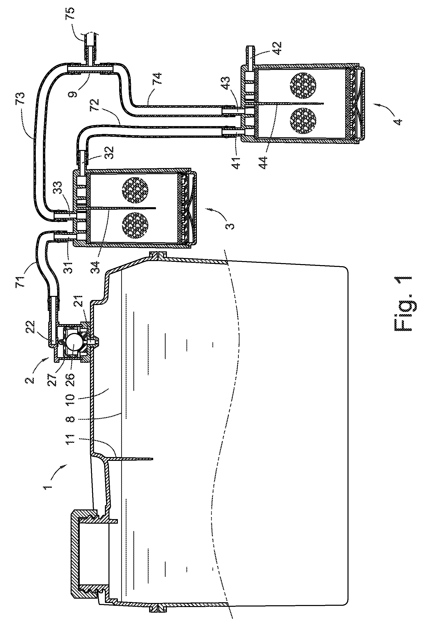 External Fuel Vapor Emission Adjusting Device for Fuel Tank