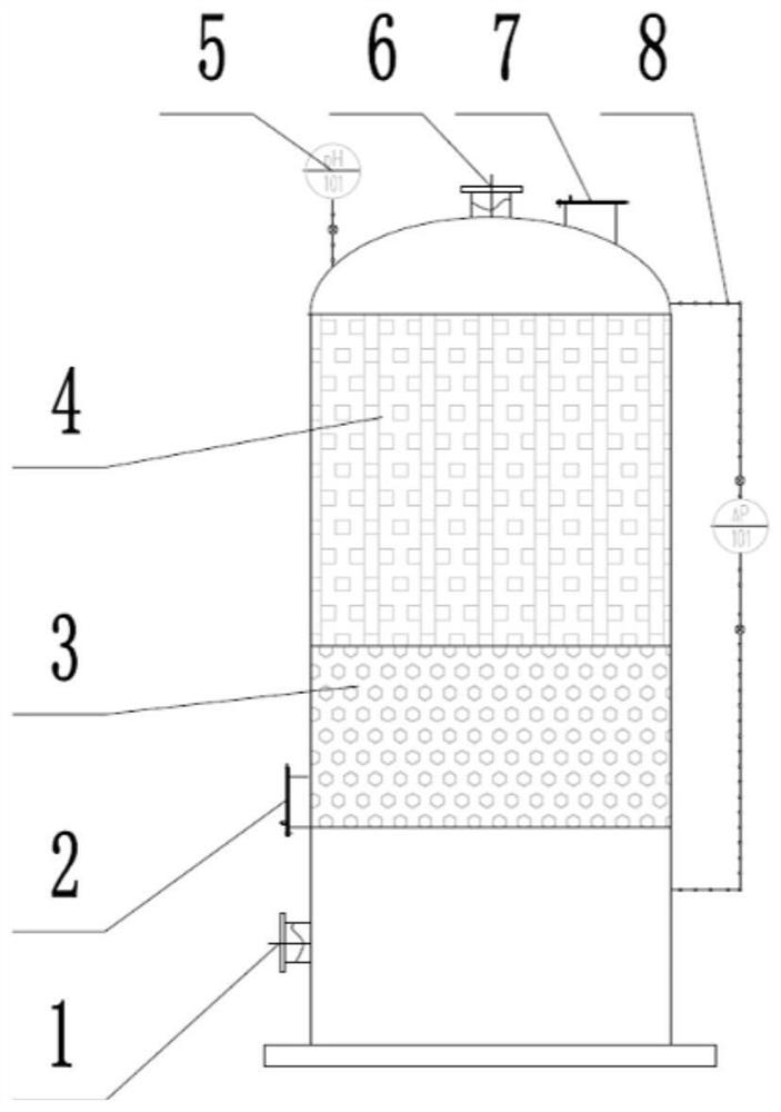 Solid alkali adsorbent and integrated device for simultaneous treatment of acid gas and organic waste gas